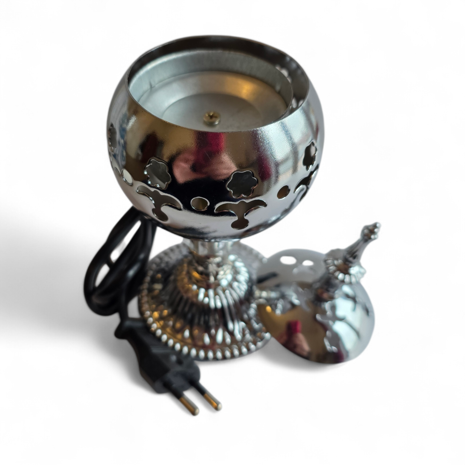 Brucia Incenso Elettrico - Stile Marocchino Argento - immagine 3