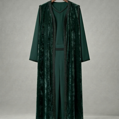 Kimono-Asil-Verde-Petroleo Arte Marocchina